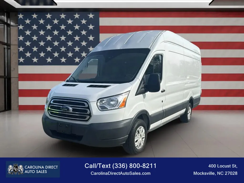 White 2018 Ford Transit 350 Van Extended Length High Roof w/Sliding Side Door Van 3D for sale in Mocksville, NC