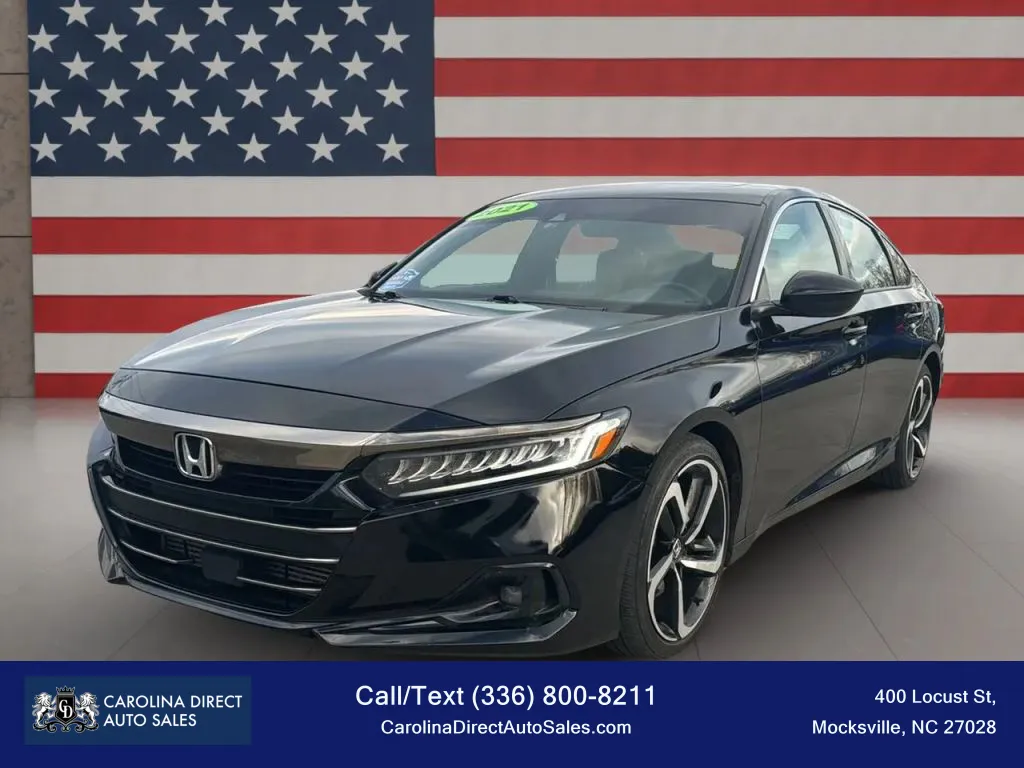 Black 2021 Honda Accord Sport Sedan 4D for sale in Mocksville, NC