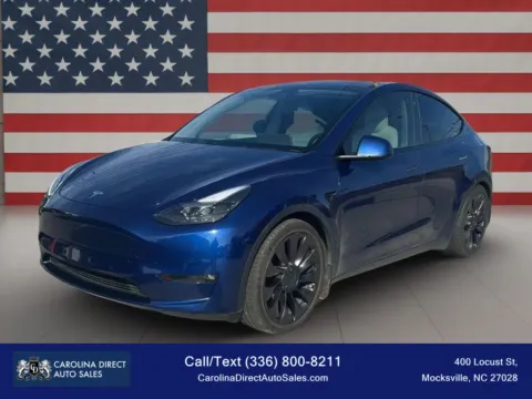 Blue 2021 Tesla Model Y Performance Sport Utility 4D for sale in Mocksville, NC