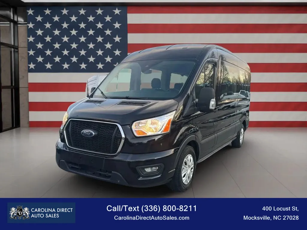 Black 2022 Ford Transit 350 Passenger Van XLT w/Medium Roof Van 3D for sale in Mocksville, NC