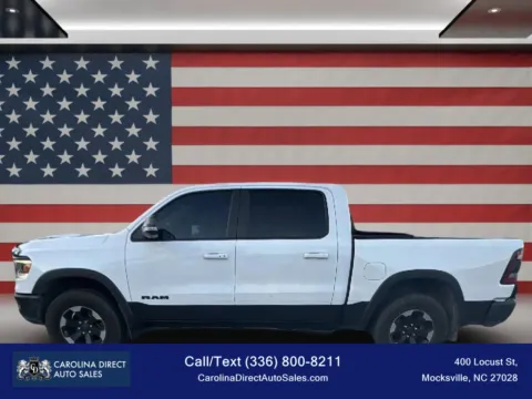 White 2020 Ram 1500 Crew Cab Rebel Pickup 4D 5 1/2 ft for sale in Mocksville, NC