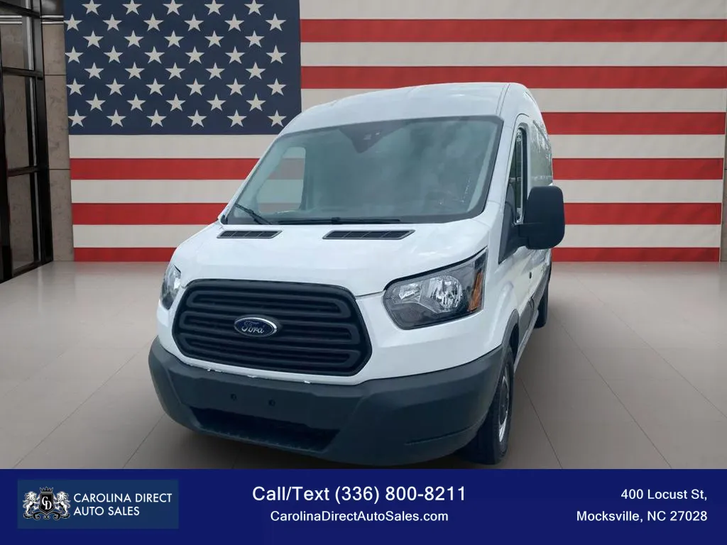 White 2018 Ford Transit 350 Van Medium Roof w/Sliding Side Door w/LWB Van 3D for sale in Mocksville, NC