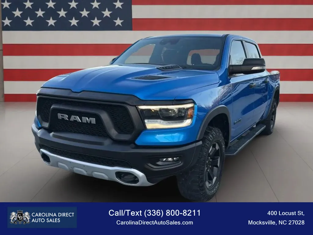 Blue 2022 Ram 1500 Crew Cab Rebel Pickup 4D 5 1/2 ft for sale in Mocksville, NC