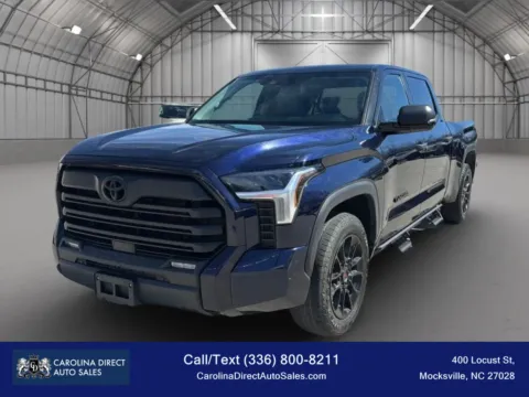 Blue 2023 Toyota Tundra CrewMax SR5 Pickup 4D 6 1/2 ft for sale in Mocksville, NC