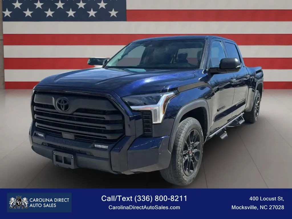 Blue 2023 Toyota Tundra CrewMax SR5 Pickup 4D 6 1/2 ft for sale in Mocksville, NC