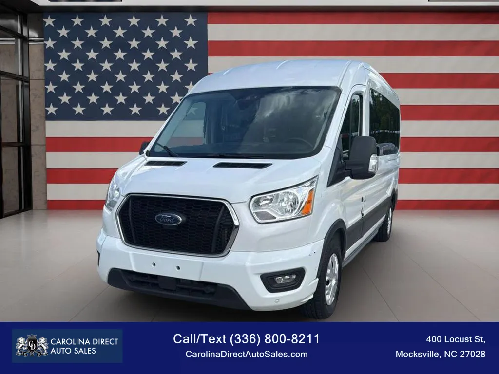 White 2021 Ford Transit 350 Passenger Van XLT w/Medium Roof Van 3D for sale in Mocksville, NC