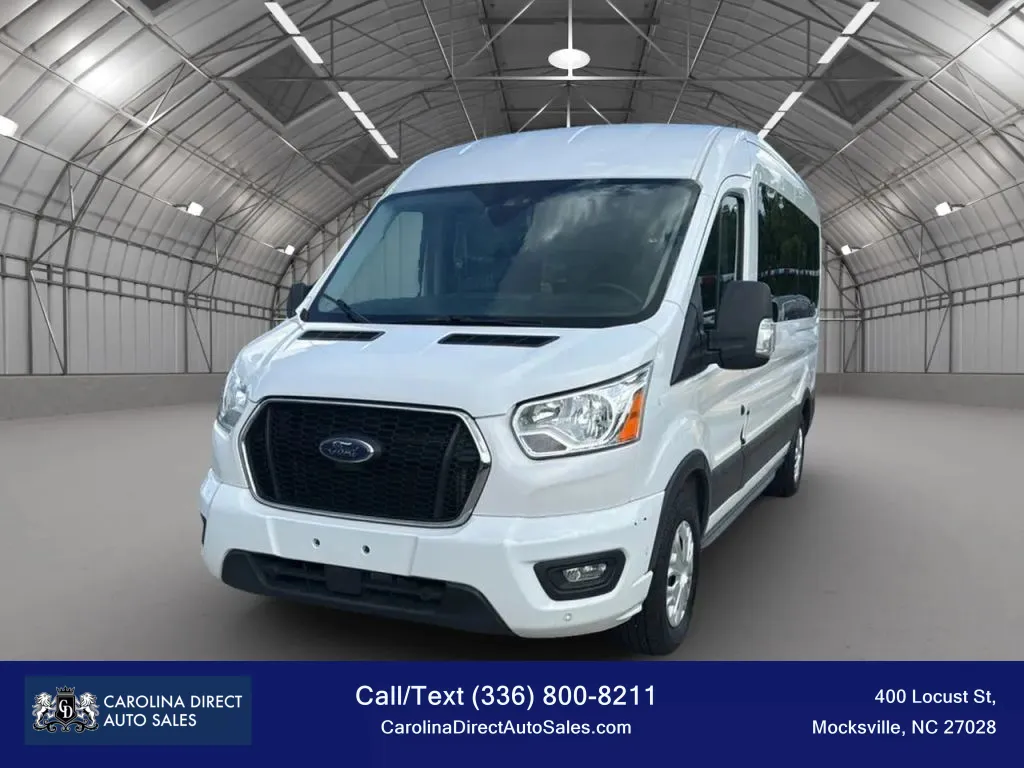 White 2021 Ford Transit 350 Passenger Van XLT w/Medium Roof Van 3D for sale in Mocksville, NC
