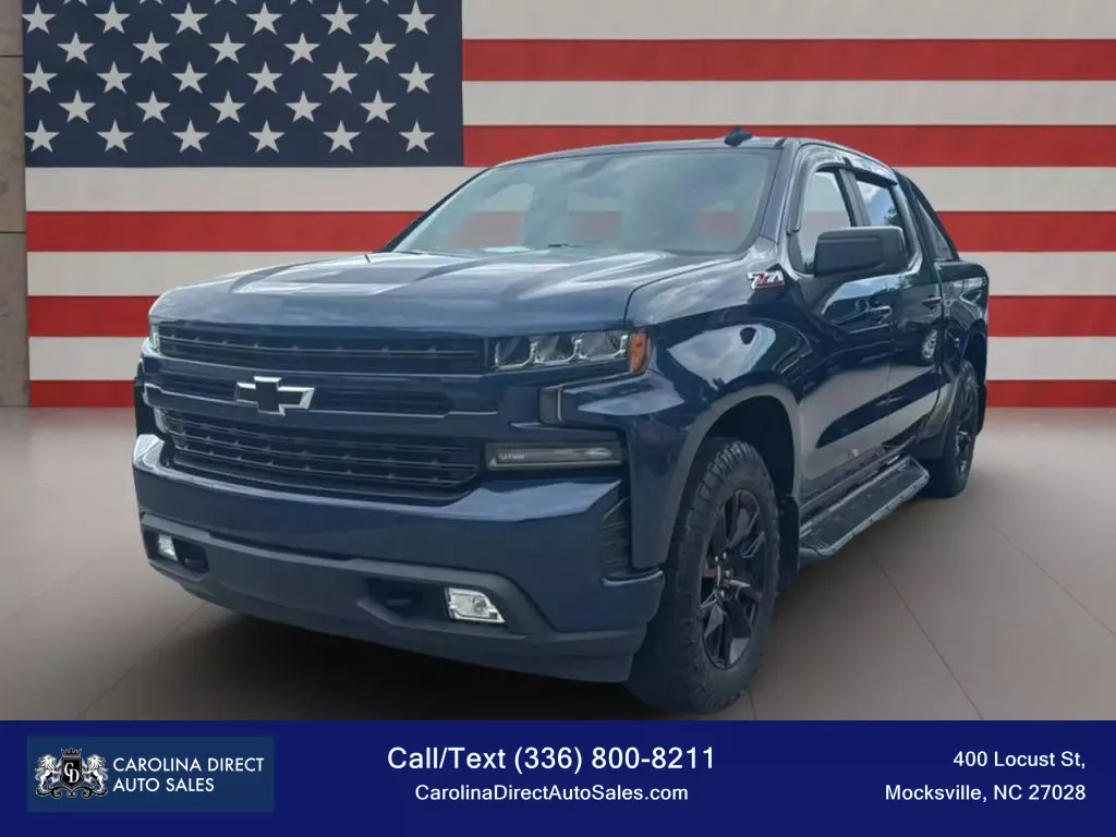 Blue 2019 Chevrolet Silverado 1500 Crew Cab RST Pickup 4D 5 3/4 ft for sale in Mocksville, NC