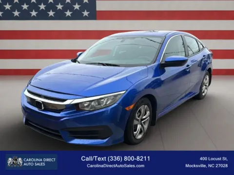 Blue 2016 Honda Civic LX Sedan 4D for sale in Mocksville, NC