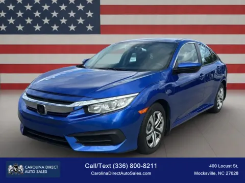 Blue 2016 Honda Civic LX Sedan 4D for sale in Mocksville, NC
