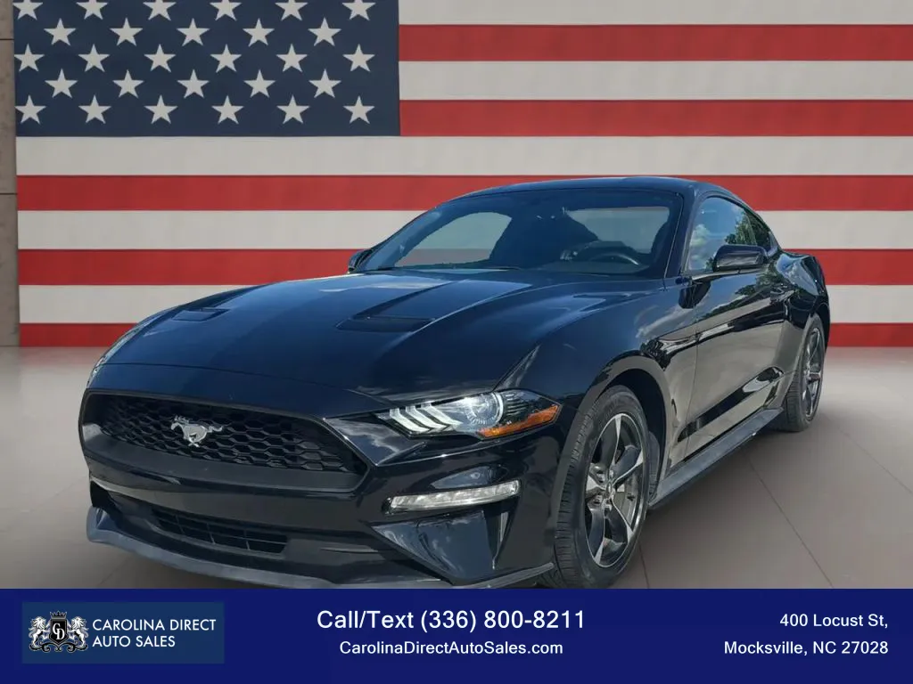 Black 2018 Ford Mustang EcoBoost Coupe 2D for sale in Mocksville, NC