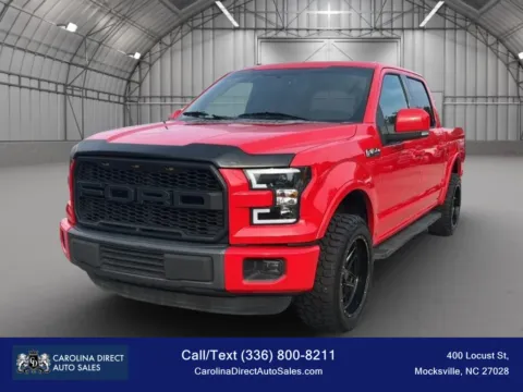 Red 2015 Ford F-150 SuperCrew Cab Lariat Pickup 4D 5 1/2 ft for sale in Mocksville, NC