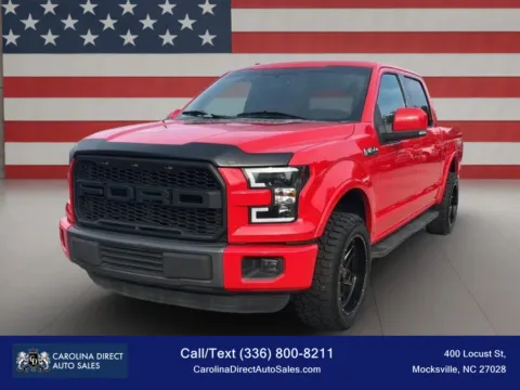 Red 2015 Ford F-150 SuperCrew Cab Lariat Pickup 4D 5 1/2 ft for sale in Mocksville, NC