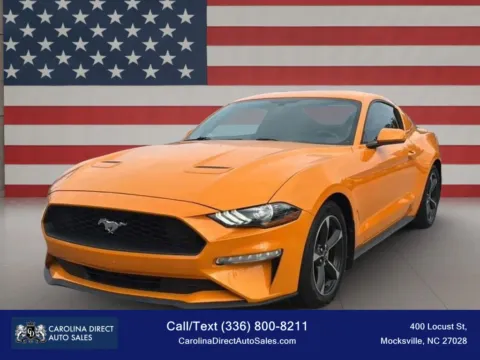 Orange 2018 Ford Mustang EcoBoost Coupe 2D for sale in Mocksville, NC