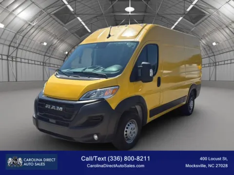 Yellow 2024 Ram ProMaster Cargo Van 1500 Tradesman High Roof Van 3D for sale in Mocksville, NC