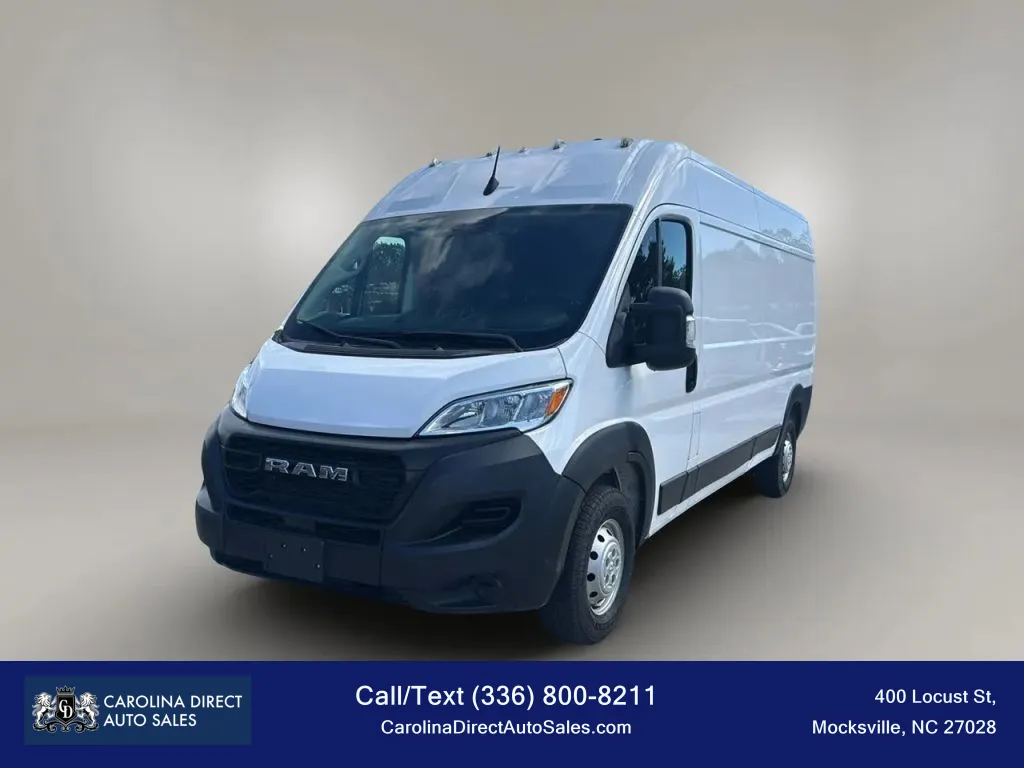 White 2023 Ram ProMaster Cargo Van 2500 High Roof w/159' WB Van 3D for sale in Mocksville, NC