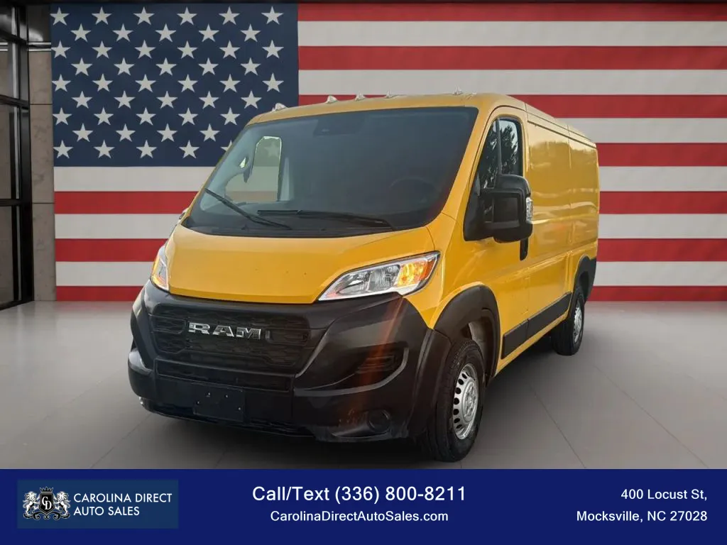 Yellow 2024 Ram ProMaster Cargo Van 1500 Tradesman Low Roof w/136' WB Van 3D for sale in Mocksville, NC