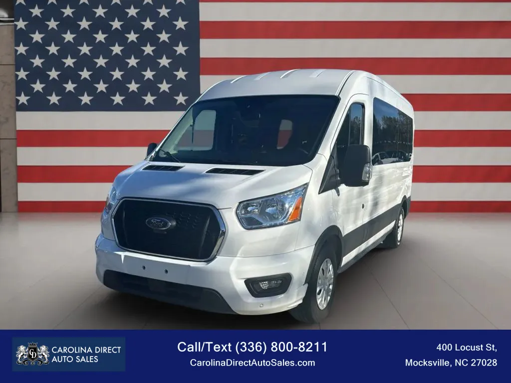 White 2022 Ford Transit 350 Passenger Van XLT w/Medium Roof Van 3D for sale in Mocksville, NC