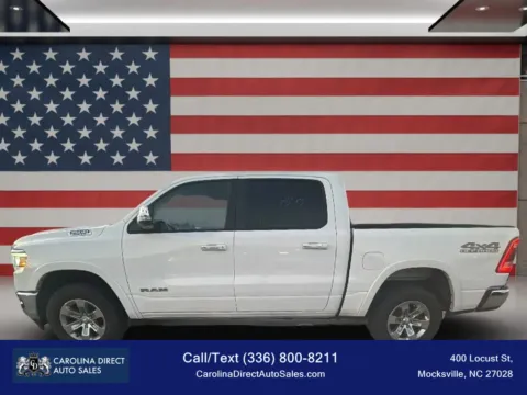 White 2020 Ram 1500 Crew Cab Laramie Pickup 4D 5 1/2 ft for sale in Mocksville, NC