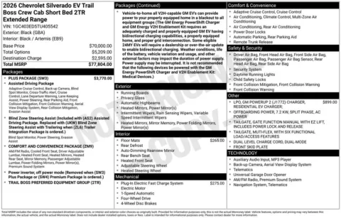 Another view of 2026 Chevrolet Silverado EV Trail Boss for sale in Logan, OH at Don Wood Chevrolet