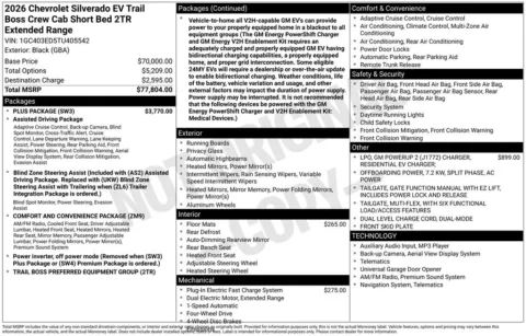 Another view of 2026 Chevrolet Silverado EV Trail Boss for sale in Logan, OH at Don Wood Chevrolet