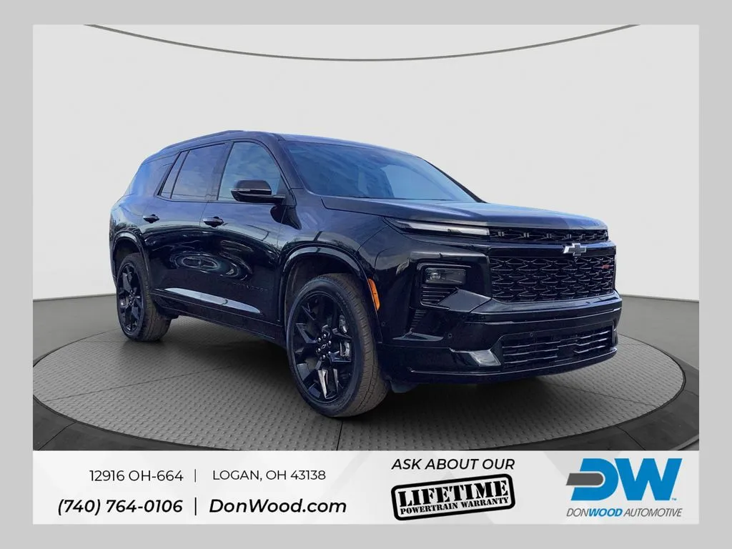 Black 2026 Chevrolet Traverse RS for sale in Logan, OH