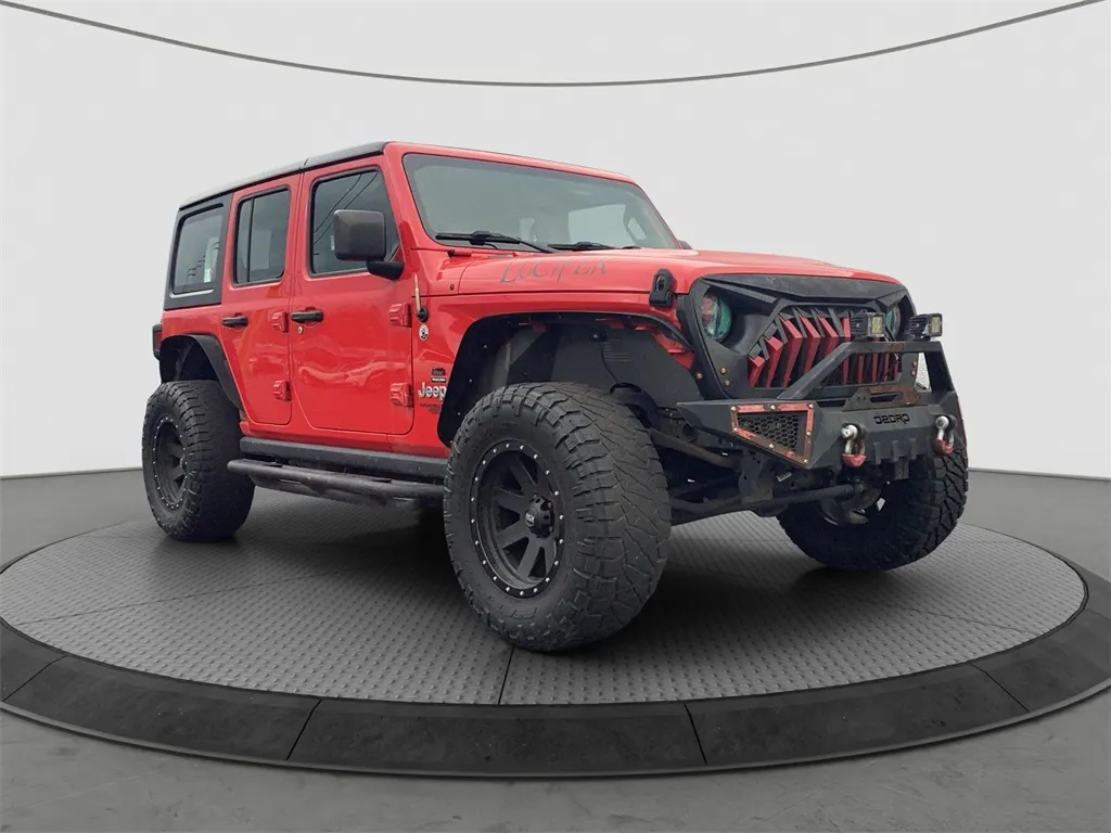 Red 2018 Jeep Wrangler Unlimited Sport for sale in Logan, OH
