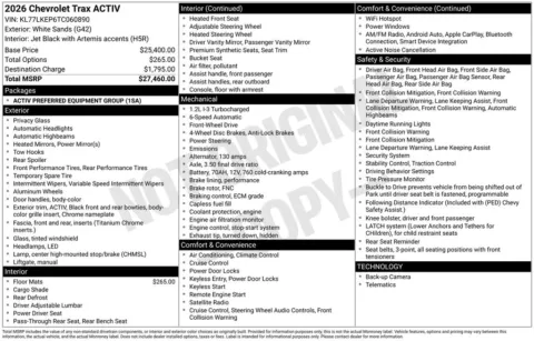 Another view of 2026 Chevrolet Trax ACTIV for sale in Logan, OH at Don Wood Chevrolet