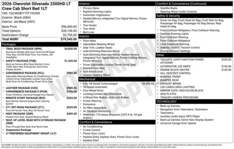 Another view of 2026 Chevrolet Silverado 2500HD LT for sale in Logan, OH at Don Wood Chevrolet