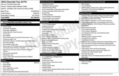 Another view of 2026 Chevrolet Trax ACTIV for sale in Logan, OH at Don Wood Chevrolet