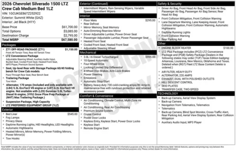 Another view of 2026 Chevrolet Silverado 1500 LTZ for sale in Logan, OH at Don Wood Chevrolet