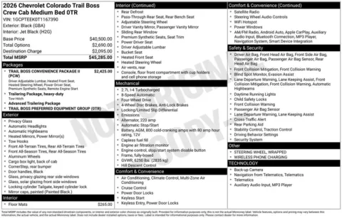 Another view of 2026 Chevrolet Colorado Trail Boss for sale in Logan, OH at Don Wood Chevrolet