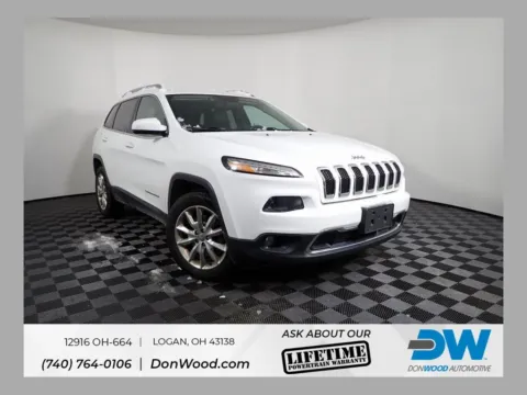 White 2016 Jeep Cherokee Limited for sale in Logan, OH