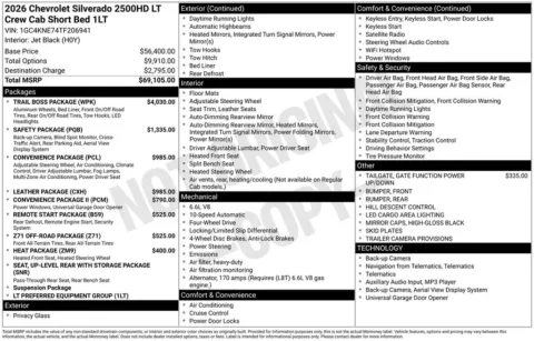 Another view of 2026 Chevrolet Silverado 2500HD LT for sale in Logan, OH at Don Wood Chevrolet