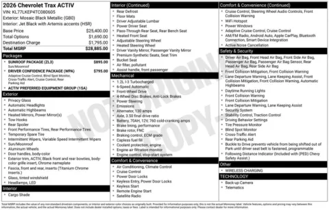 Another view of 2026 Chevrolet Trax ACTIV for sale in Logan, OH at Don Wood Chevrolet