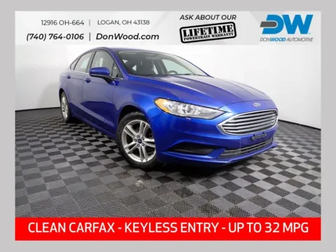 Blue 2018 Ford Fusion SE for sale in Logan, OH