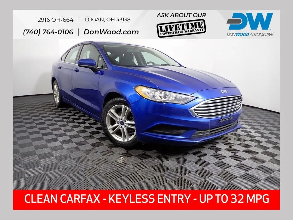 Blue 2018 Ford Fusion SE for sale in Logan, OH
