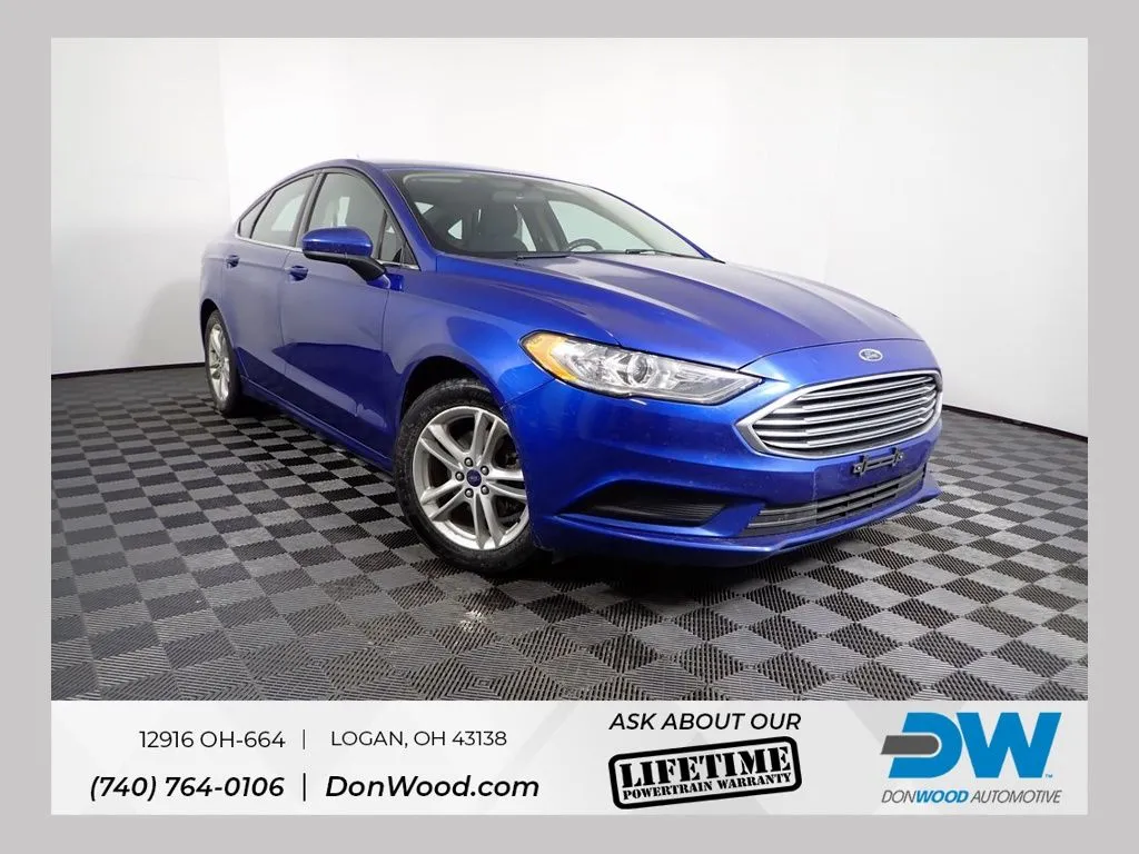 Blue 2018 Ford Fusion SE for sale in Logan, OH