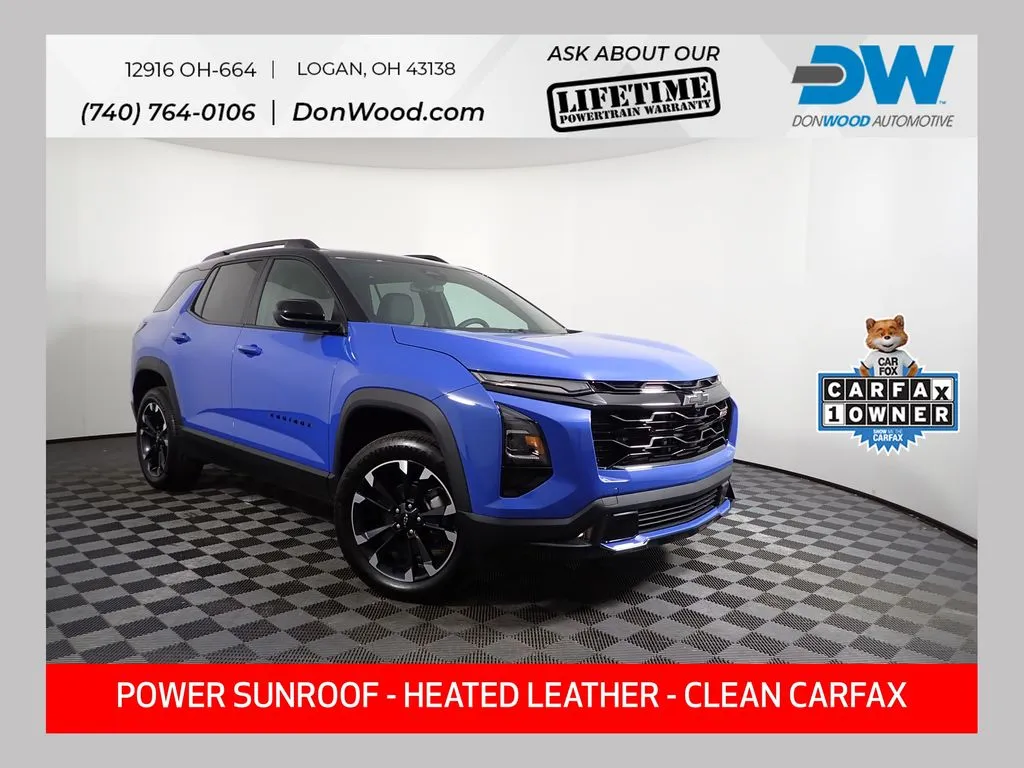 Blue 2026 Chevrolet Equinox RS for sale in Logan, OH