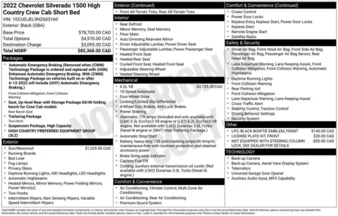 Another view of 2022 Chevrolet Silverado 1500 High Country for sale in Logan, OH at Don Wood Chevrolet