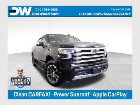 Black 2022 Chevrolet Silverado 1500 High Country for sale in Logan, OH