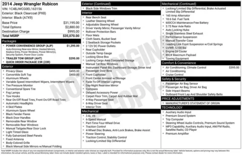 Another view of 2014 Jeep Wrangler Rubicon for sale in Logan, OH at Don Wood Chevrolet