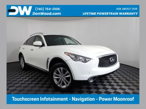 White 2017 INFINITI QX70 AWD for sale in Logan, OH