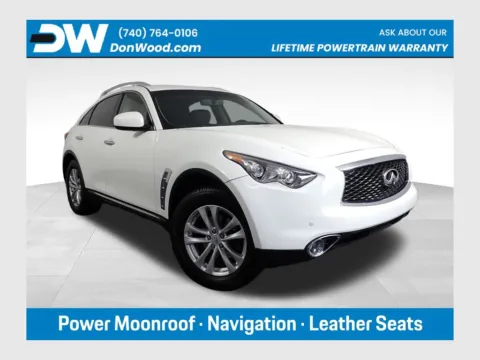 White 2017 INFINITI QX70 AWD for sale in Logan, OH