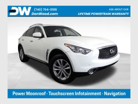 White 2017 INFINITI QX70 AWD for sale in Logan, OH
