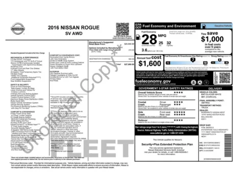 Another view of 2016 Nissan Rogue SV for sale in Logan, OH at Don Wood Chevrolet