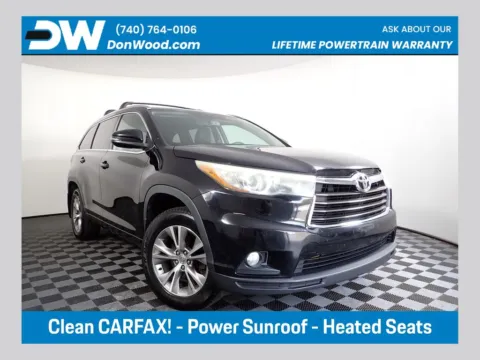 Black 2015 Toyota Highlander XLE V6 for sale in Logan, OH