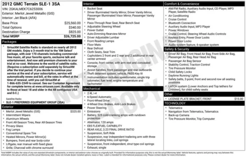 Another view of 2012 GMC Terrain SLE-1 for sale in Logan, OH at Don Wood Chevrolet