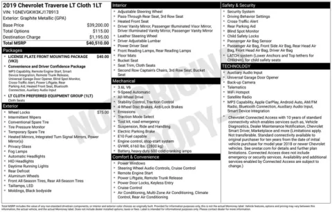 More photos of 2019 Chevrolet Traverse LT at Don Wood Chevrolet, OH