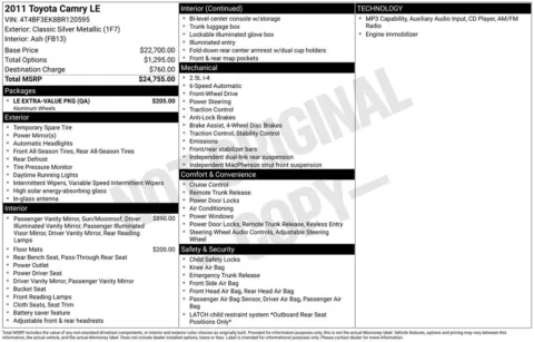 Another view of 2011 Toyota Camry LE for sale in Logan, OH at Don Wood Chevrolet